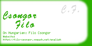 csongor filo business card